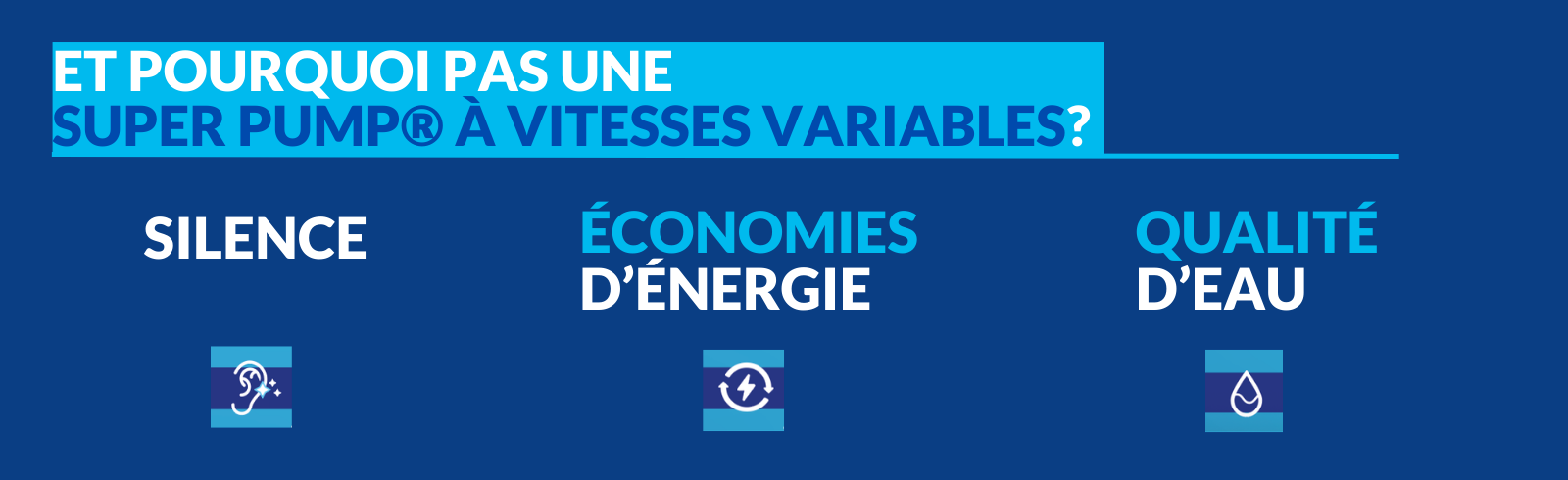Et pourquoi pas une Super Pump® à vitesses variables?